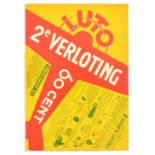Advertising Poster Art Deco Aviation Lottery Netherlands Luto Verloting