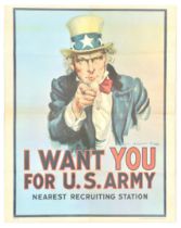 Propaganda Poster I Want You For US Army Uncle Sam Montgomery Flagg