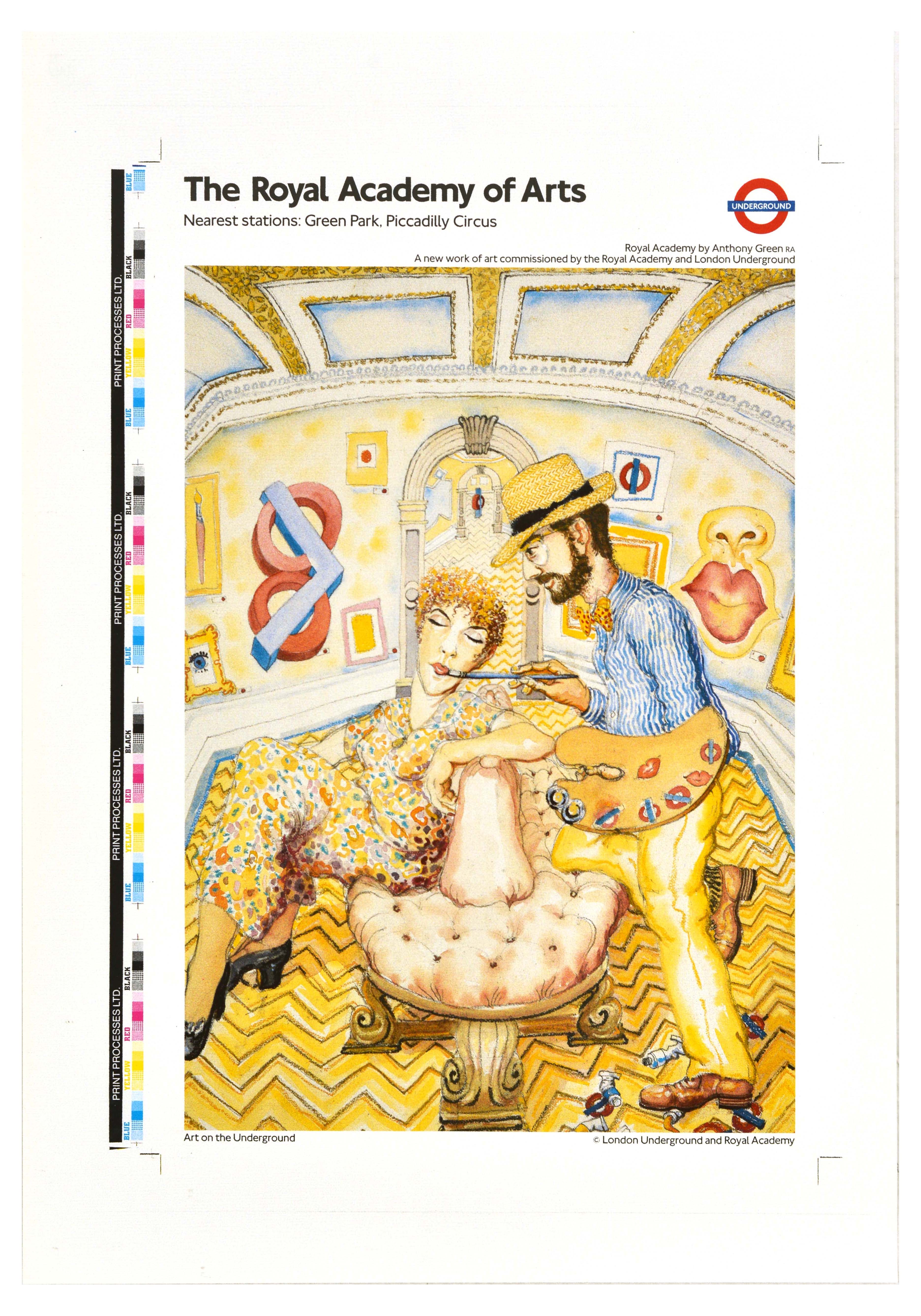 London Underground Poster LT Royal Academy Of Arts Anthony Green