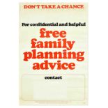 Propaganda Poster Free Family Planning Health Social Security