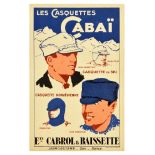 Advertising Poster Cabai Winter Hats Cabrol Baissette Caps Mens Fashion