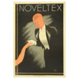 Advertising Poster Noveltex Art Deco Mens Fashion Italy Tuxedo Sepo