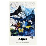 Travel Poster Alpes Salvador Salvador Dali SNCF Railway