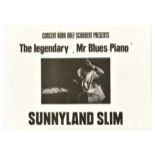 Advertising Poster Sunnyland Slim Mr Blues Piano Music Concert