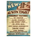 Advertising Poster Austin Eight Britains Dependable Car Automobile