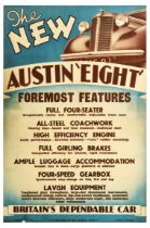 Advertising Poster Austin Eight Britains Dependable Car Automobile