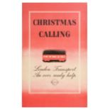 London Underground Poster LT Christmas Calling Modernism Eckersley