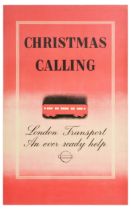 London Underground Poster LT Christmas Calling Modernism Eckersley