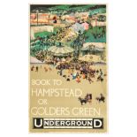 London Underground Poster Hampstead Golders Green