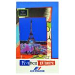 Travel Poster France Europe Air France Airways Place Du Concorde