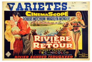 Film Poster River Of No Return Western Marilyn Monroe Mitchum