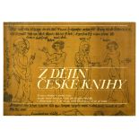 Advertising Poster Czech Manuscripts Prints Exhibition Cain Abel Eve