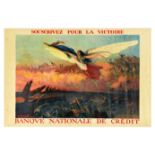 War Poster Emprunt Banque Nationale De Credit WWI War Loan