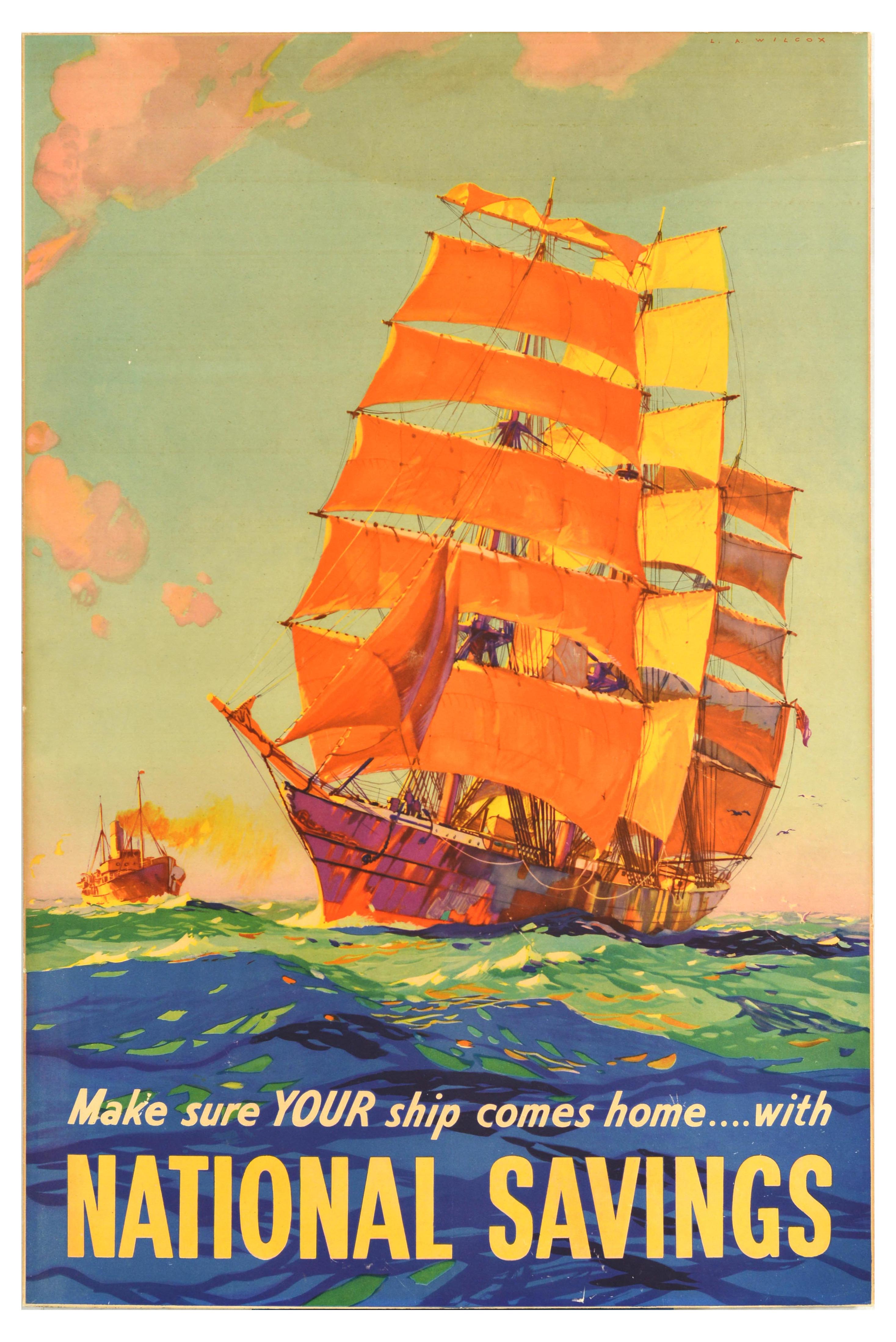 War Poster National Savings Ship Comes Home WWII