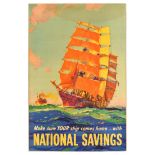 War Poster National Savings Ship Comes Home WWII