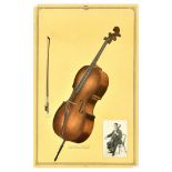 Advertising Poster Violoncello Instruments Of The Orchestra Victor Talking Machine Music