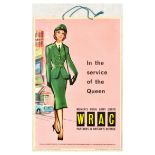 Propaganda Poster WRAC Womens Royal Army Corps Queen Service