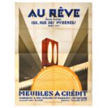 Advertising Poster Meubles Furniture Credit Art Deco Au Reve