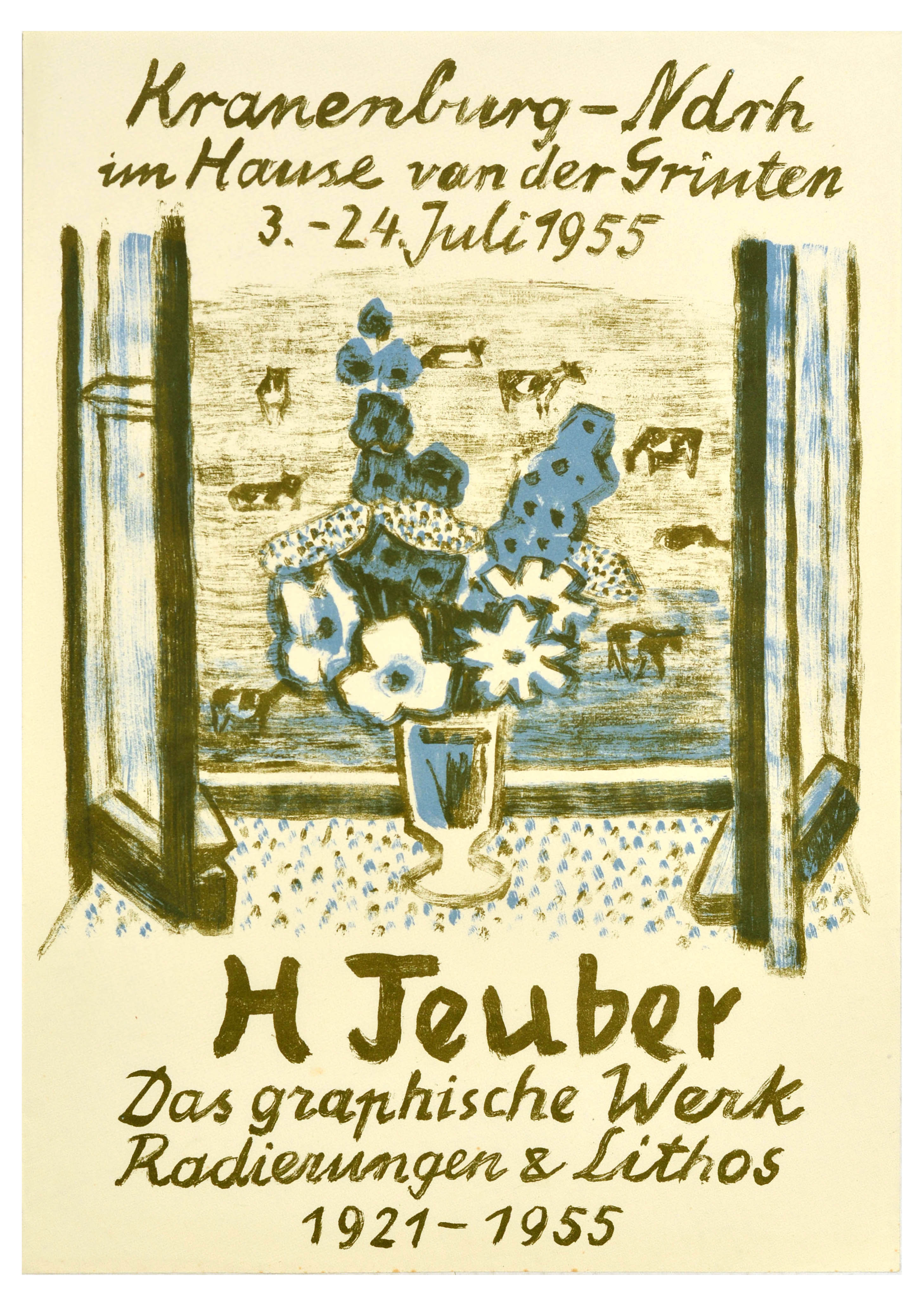 Advertising Poster Jeuber Graphic Works Etchings Lithographs