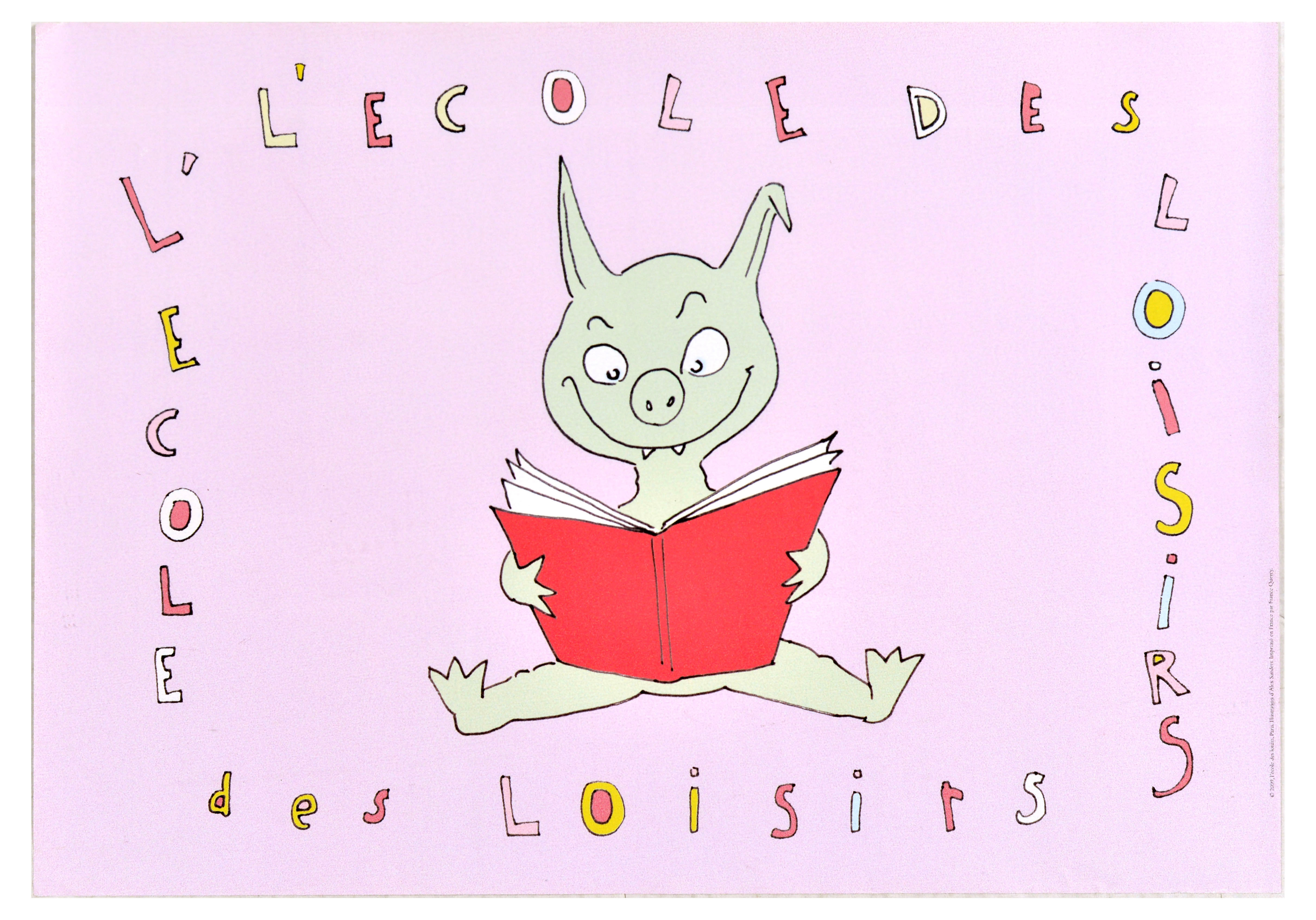 Advertising Poster Ecole Des Loisirs Gremlin Book Reading