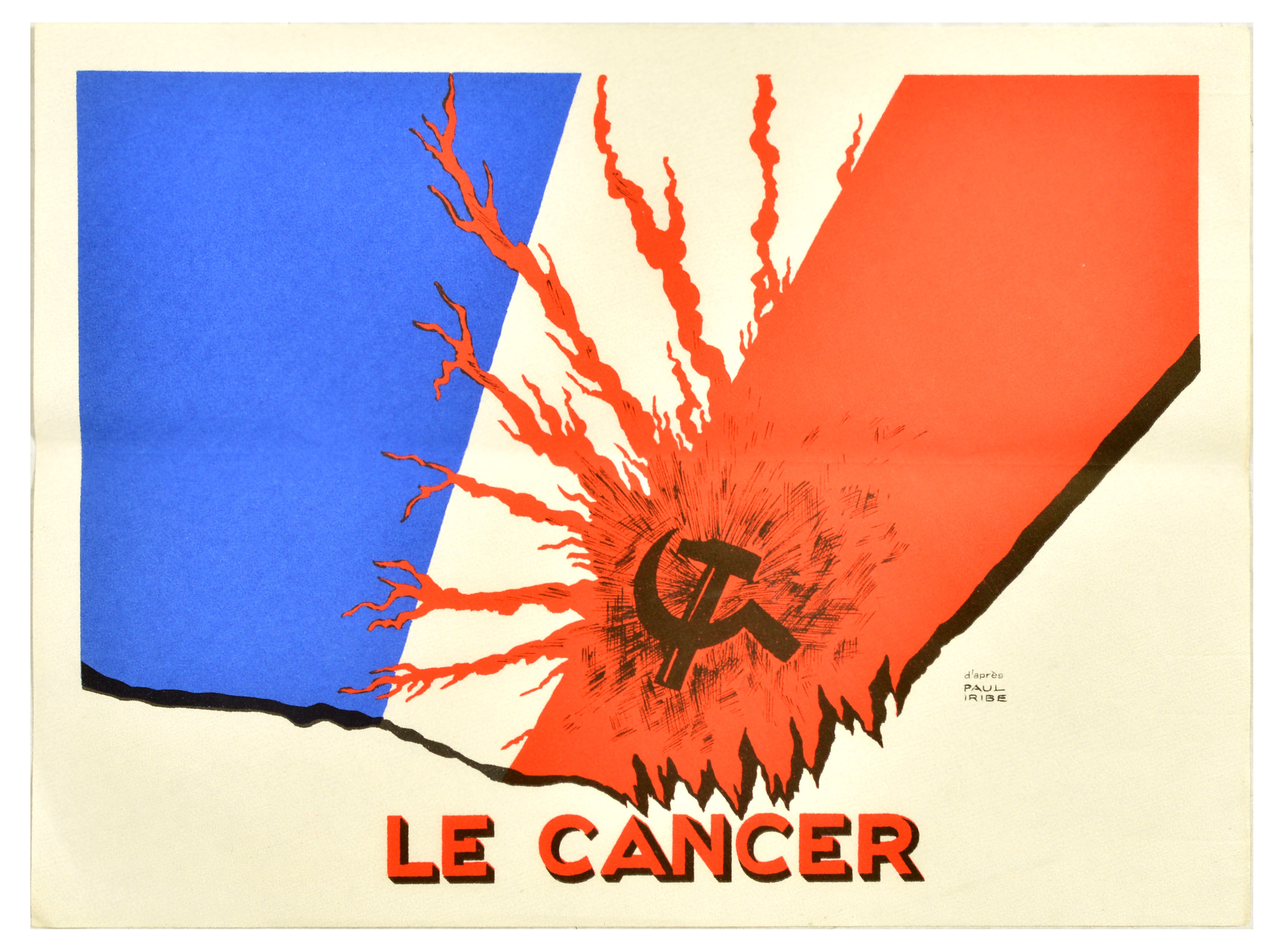 Propaganda Poster Set Communism Cancer De Gaulle Union Of Democrats