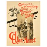 Advertising Poster Aben Hamet Theodore Dubois Opera Middle East Orient Music