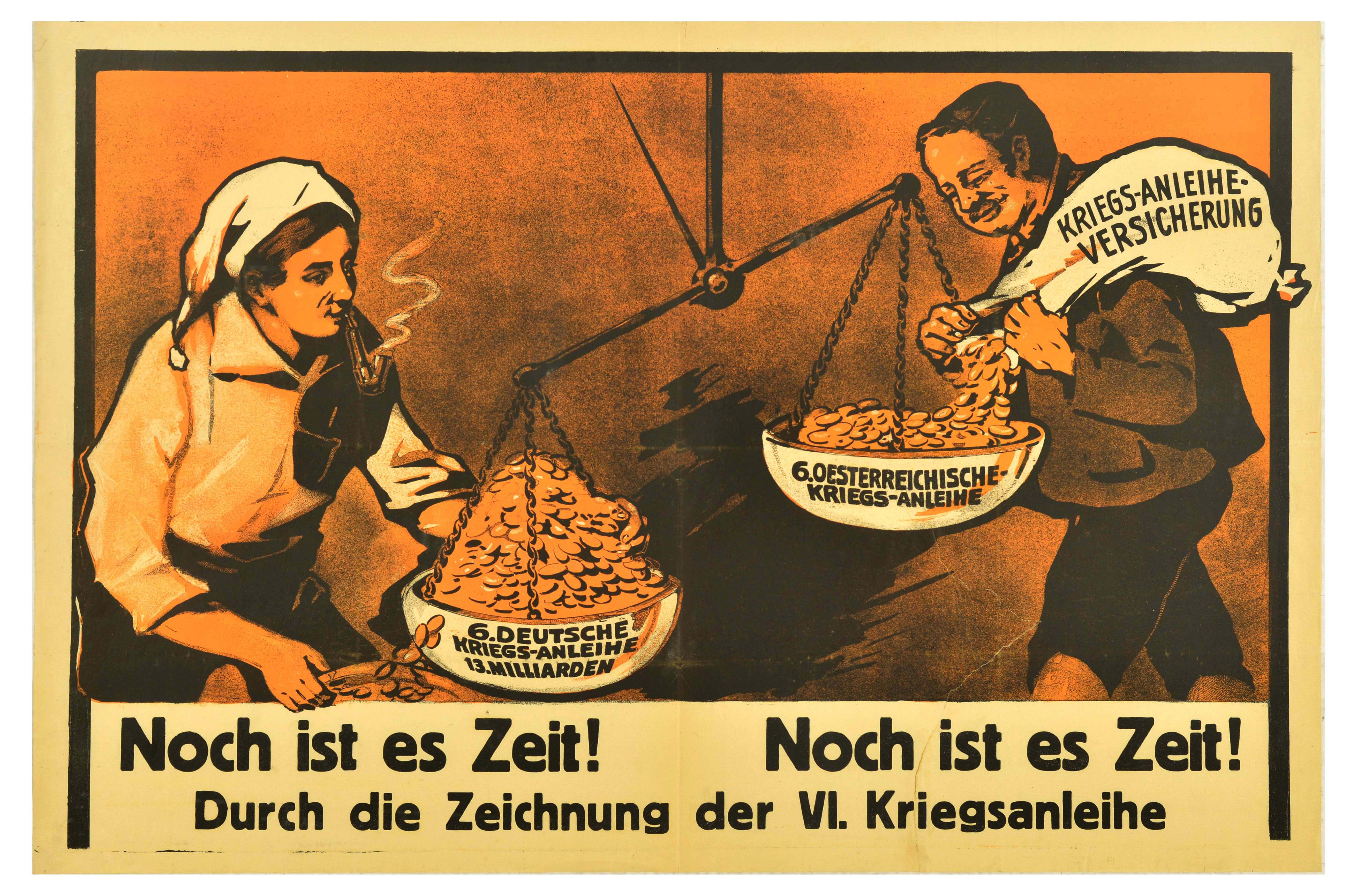 War Poster War Loan Austria Kriegsanleihe Versicherung WWI - Image 2 of 3