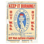 Propaganda Poster War Savings Stamps Torch Of Liberty WWI USA