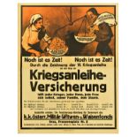 War Poster War Loan Austria Kriegsanleihe Versicherung WWI