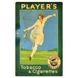 Advertising Poster Players Tobacco Cigarettes Navy Cut Tobacco Tennis