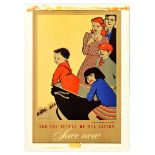 Propaganda Poster Save Now National Savings Art Deco Family James Henry Dowd