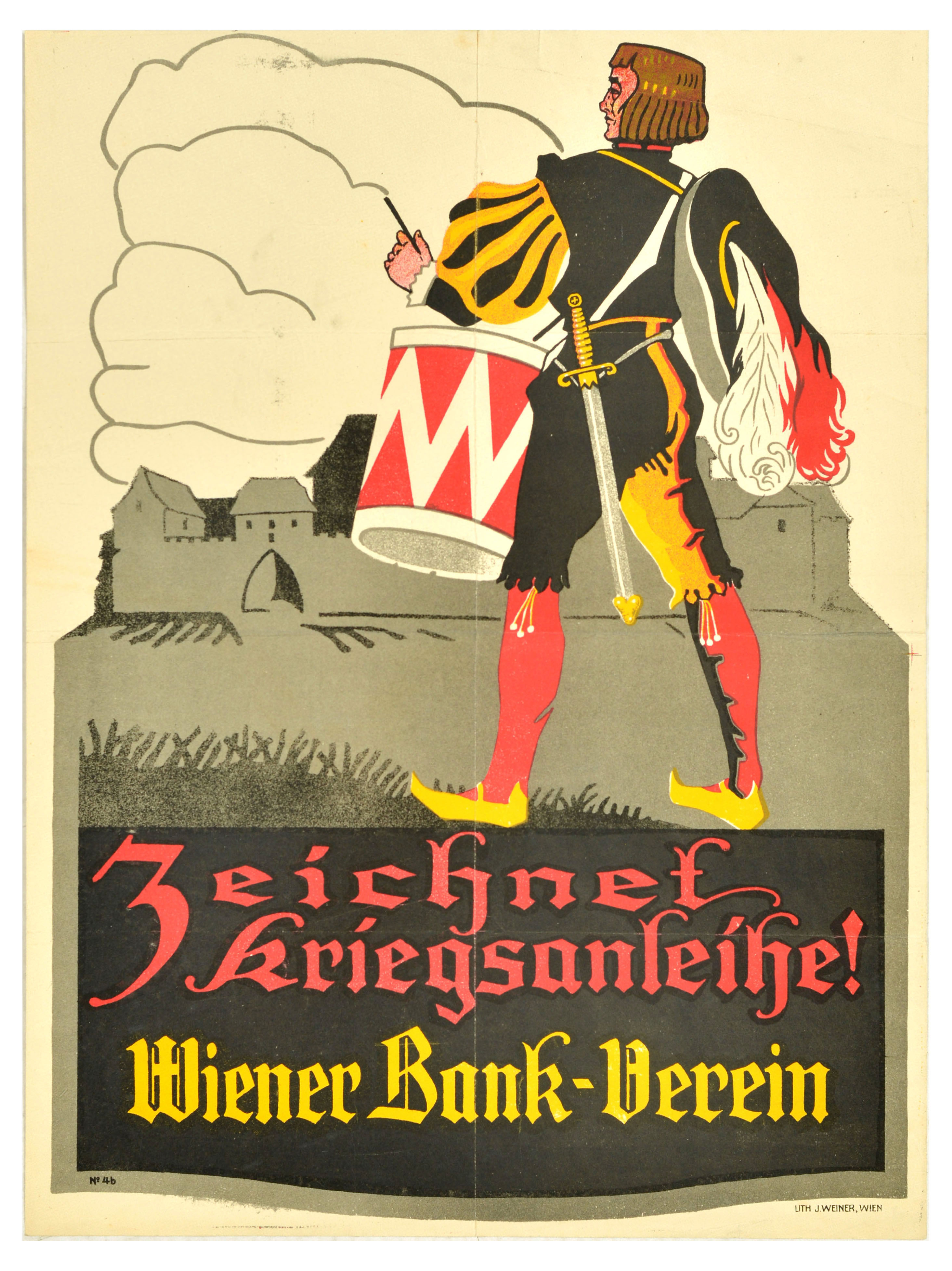 War Poster War Loan Austria Wiener Bank Zeichnet Kriegsanleihe WWI