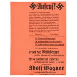 Propaganda Poster Anti Semitic Call NSDAP Nazi Germany German Diplomat Assassination