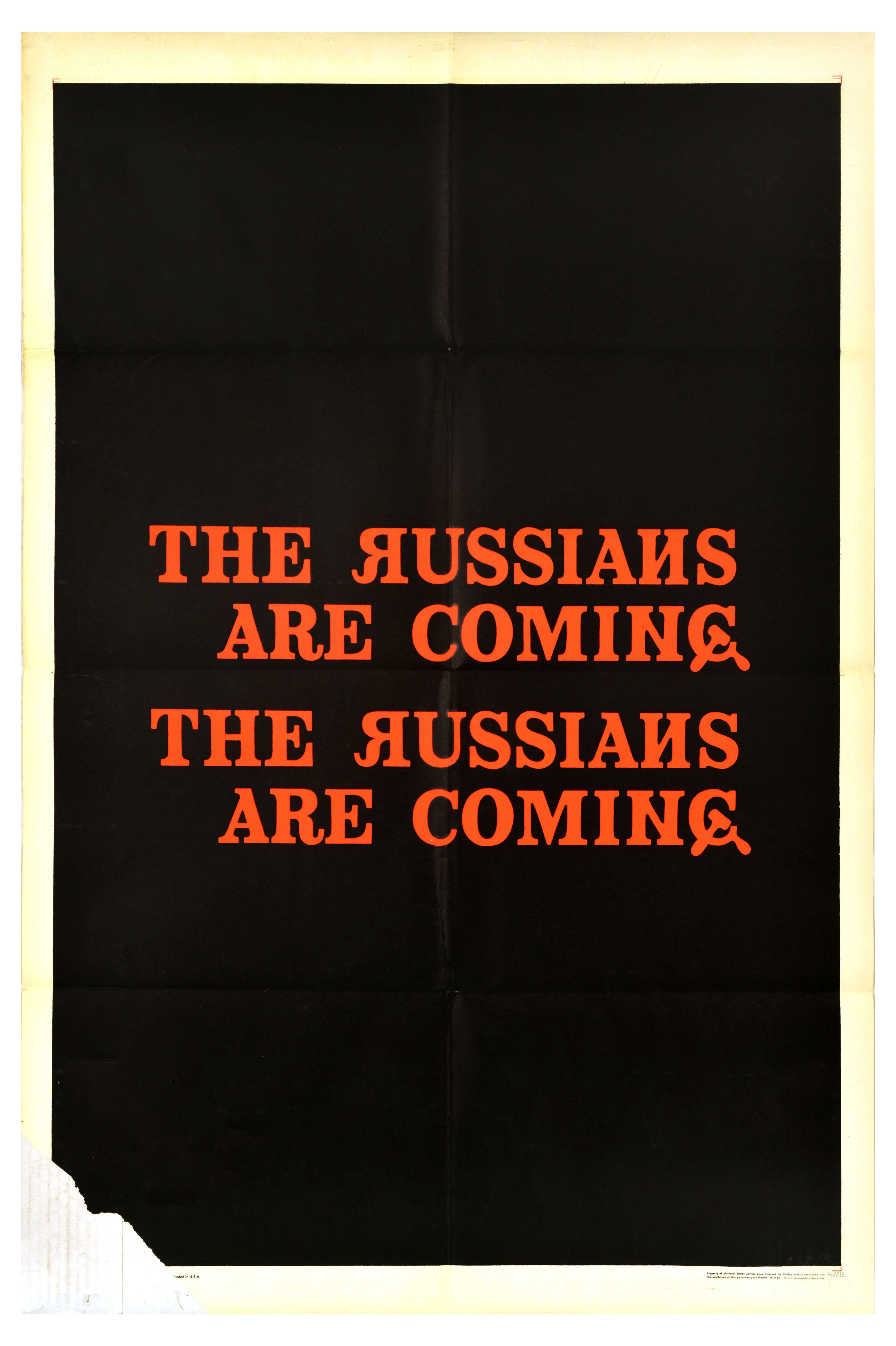 Movie Poster The Russians Are Coming Soviet Submarine USSR