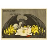 Propaganda Poster American Imperialism Vulture USSR Cold War