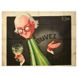 Advertising Poster Buvez Alcohol Drink Art Deco Mineral Water