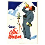 Advertising Poster Etters Ski Water Art Deco Skiing Winter Sport