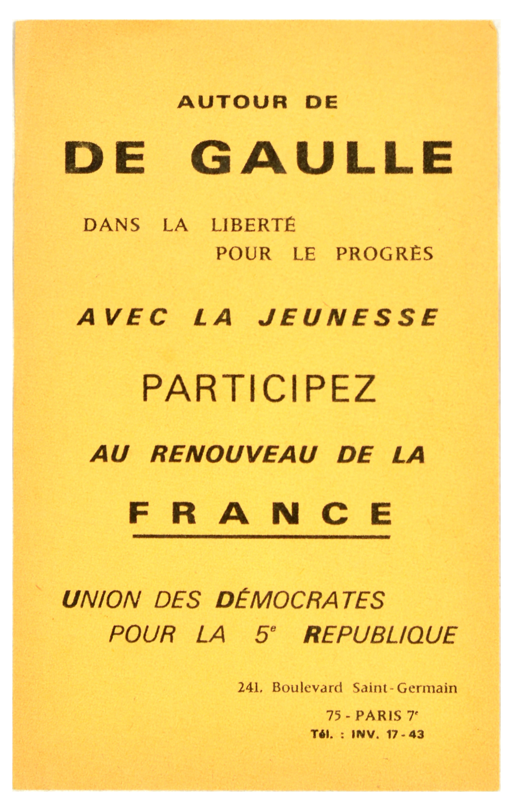 Propaganda Poster Set Communism Cancer De Gaulle Union Of Democrats - Image 2 of 2