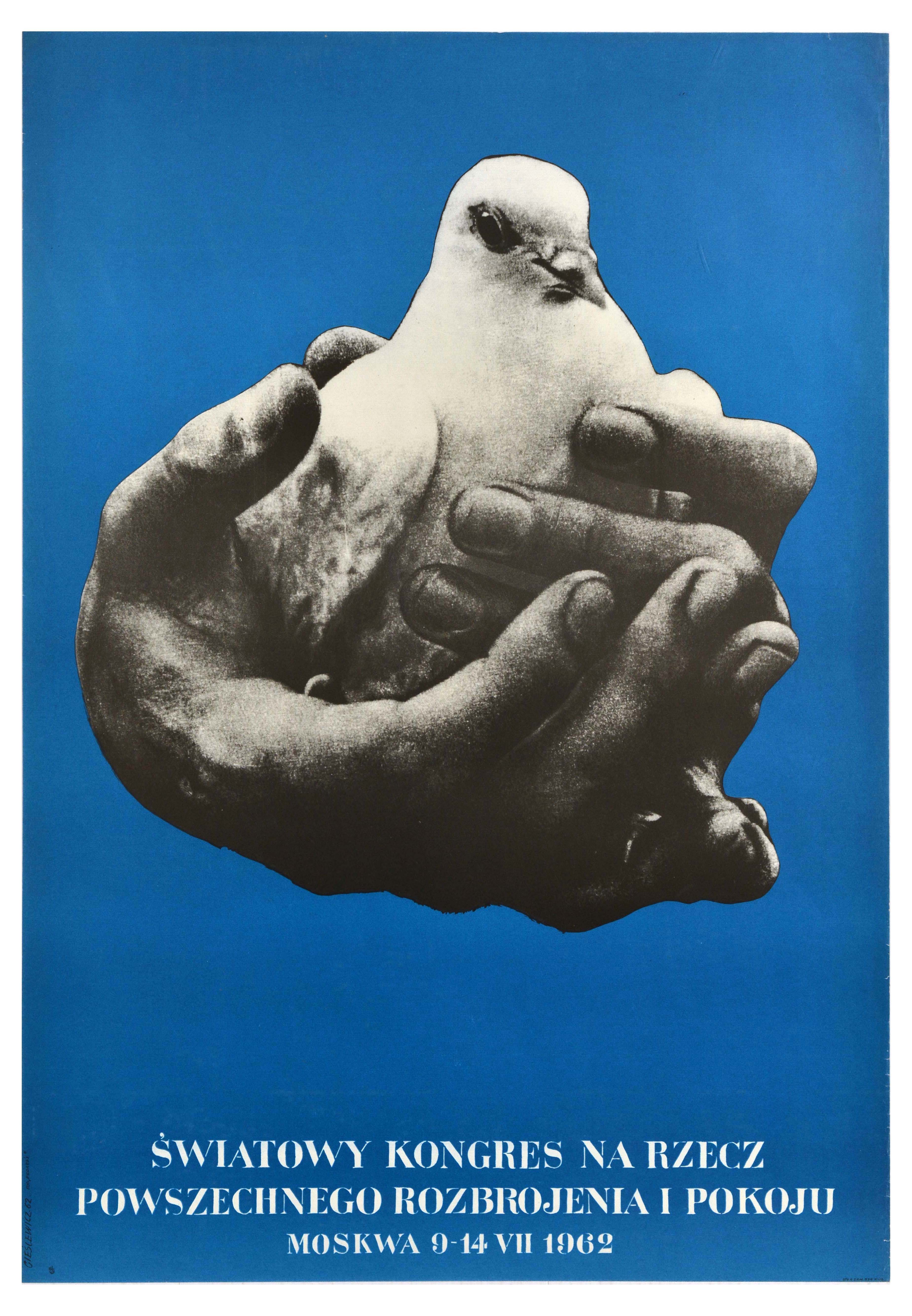 Propaganda Poster World Disarmament And Peace Congress Moscow Dove