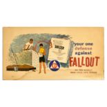 Propaganda Poster Family Fallout Shelter Civil Defence