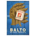 Advertising Poster Balto Cigarettes Fix Masseau American Blend Tobacco Smoking