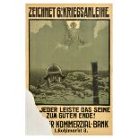 War Poster War Bond Trench Soldier Vienna Commercial Bank WWI