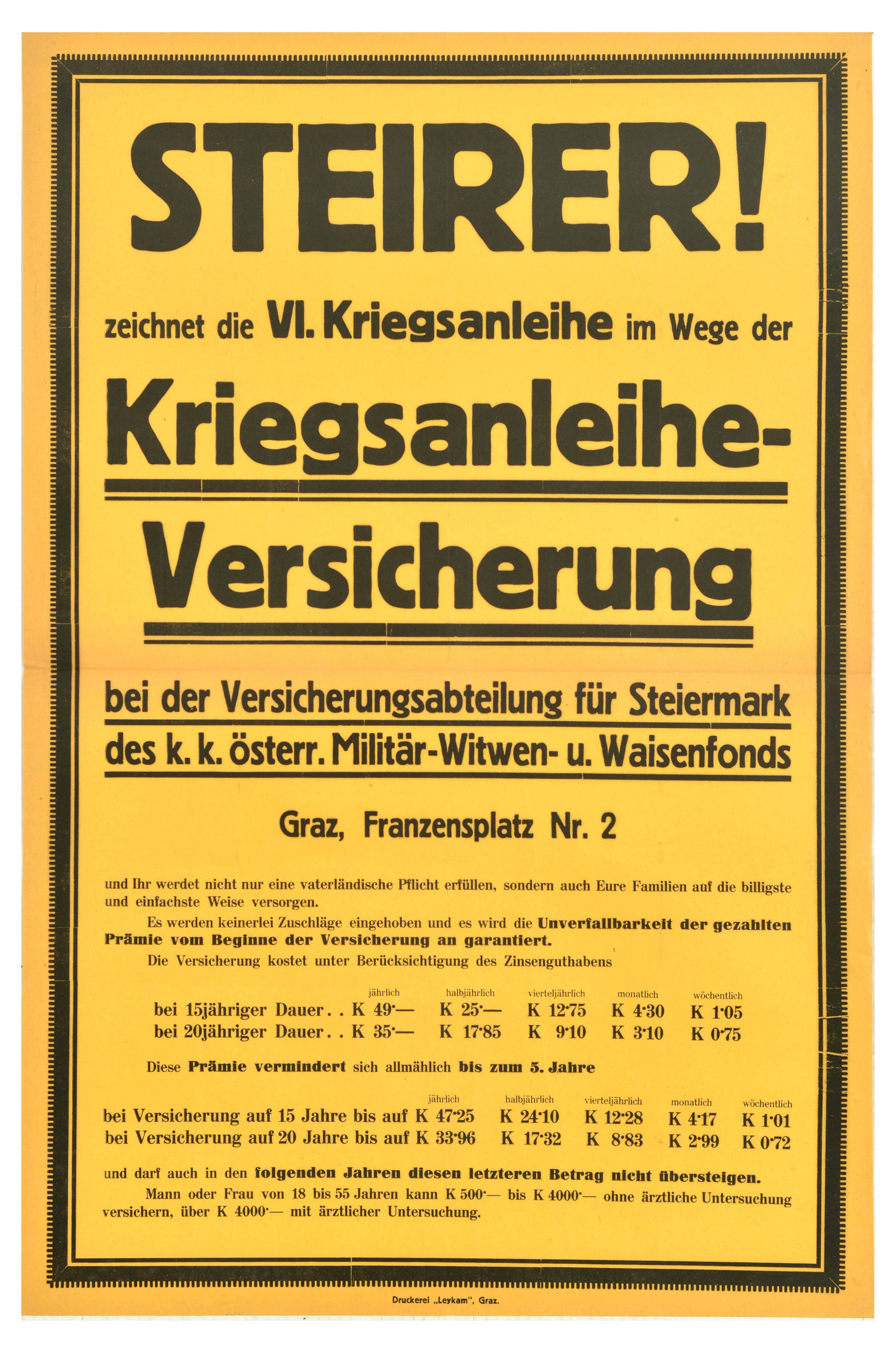 War Poster Set WWI Bonds Currency Austria Germany - Image 2 of 6