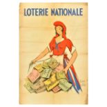 Advertising Poster Loterie Nationale Dress France Money National Lottery