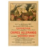 War Poster German War Crimes Gerbeviller WWI Exposition