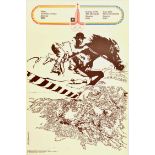 Sport Poster Moscow Olympics 1980 Horse Racing Show Jumping
