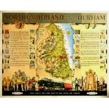 Travel Poster Northumberland Durham British Railways