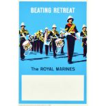 Propaganda Poster Beating Retreat Royal Marines Royal Navy