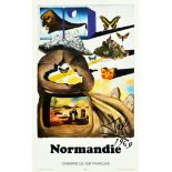 Travel Poster Normandie Salvador Dali SNCF French Language (Small)