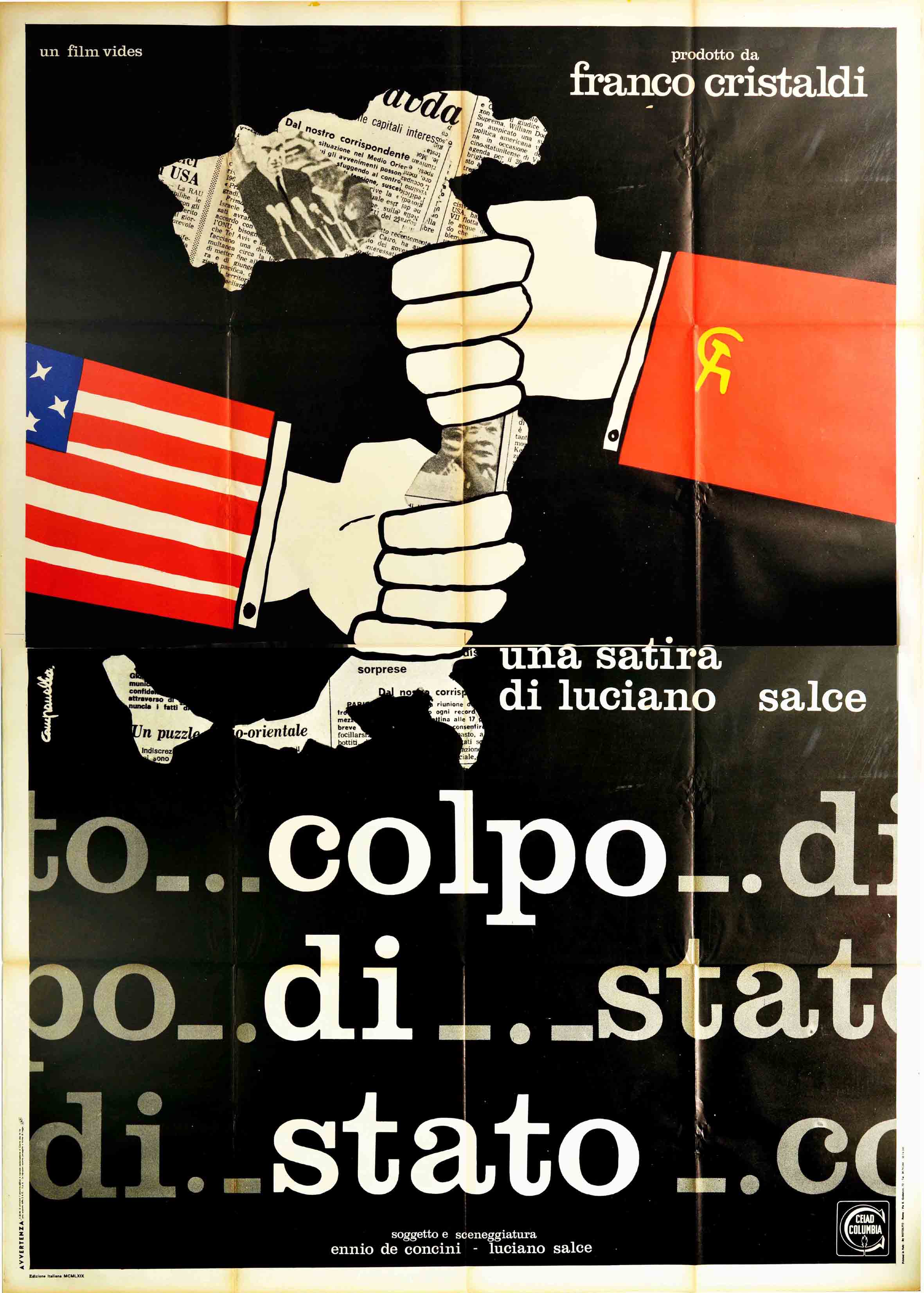 Movie Poster Colpo Di Stato USA USSR Italy Franco Cristaldi